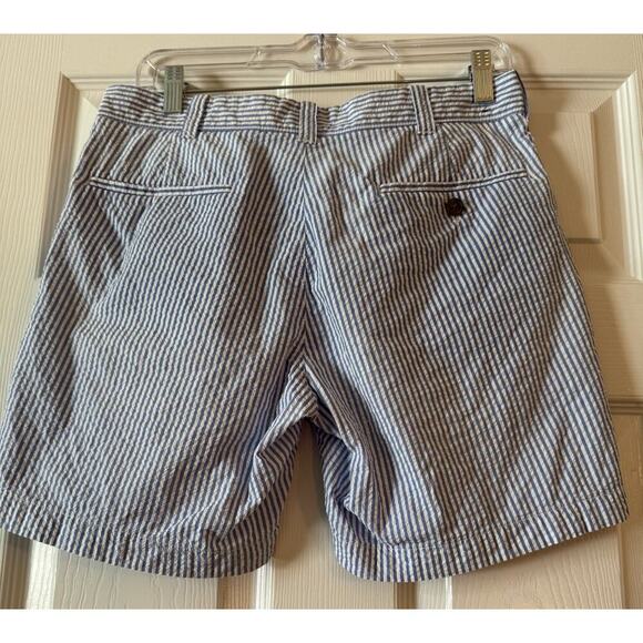 J Crew Blue White Striped 4 Pocket Women's Classic Bermuda Chino Shorts Size 30 - Picture 4 of 9